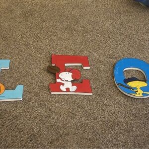 Snoopy Themed Decorative Letters for Babys room